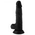 Mr. Rude - Zwart levensechte dildo met zuignap en ballen - 19cm