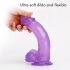 Tracy's Dog Jelly 8 - Paarse dildo met zuignap en ballen