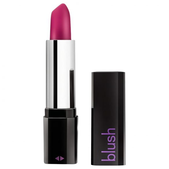 Blush Lipstick Rosé - waterdichte roze vibrator in lipstickvorm (zwart-roze)