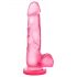 bjours Sweet N Hard 4 - zuignap dildo met testikels (roze)