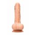 RealRock Dong 7 - levensechte dildo met ballen (17cm) - naturel