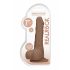 RealRock Dildo 17cm - levensecht en met ballen - donker natuurkleur