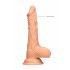 RealRock Dong 8 - levensechte dildo met ballen (20cm) - natuurlijk