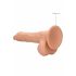 RealRock Dong 8 - levensechte dildo met ballen (20cm) - natuurlijk