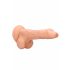 RealRock Dong 8 - levensechte dildo met ballen (20cm) - natuurlijk