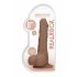 RealRock Dong 8 - levensechte dildo met ballen (20cm) - donker natuurkleur