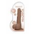 RealRock Dong 9 - realistische dildo met balzak (23 cm) - donker natuur