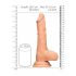 RealRock Dong 10 - levensechte dildo met ballen (25cm) - natuur