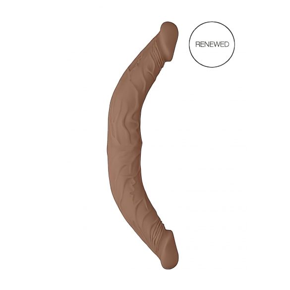 RealRock Dubbele Dong 14 - Dubbele dildo (36cm) - Donker Naturel