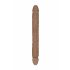 RealRock Dubbele Dong 14 - Dubbele dildo (36cm) - Donker Naturel