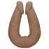 RealRock Dubbele Dong 14 - Dubbele dildo (36cm) - Donker Naturel