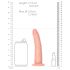 RealRock Slim - realistische dildo - 15,5 cm (natuur)