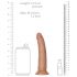 RealRock Slank - realistische dildo 15,5cm (donker)