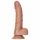 RealRock - zuignap dildo met ballen - 15,5cm (donker huidskleur)