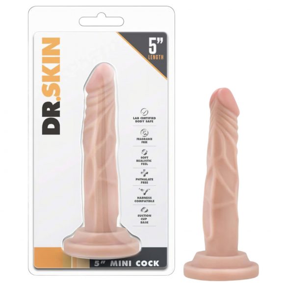 Dr. Skin 5 - realistische dildo met zuignap - naturel (14,5cm)