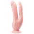 Dr. Skin 8 - natuur dubbele dildo met zuignap