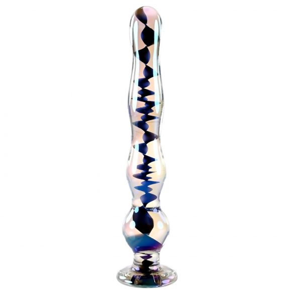 Playboy Jewels - golvend glazen dildo (transparant)