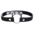 Master Series Kinky Kitty - halsband met kattenkop ring (zwart)