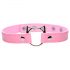 Master Series Ondeugende Kitty - Halsband met kattenkop ring (roze)