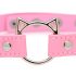 Master Series Ondeugende Kitty - Halsband met kattenkop ring (roze)