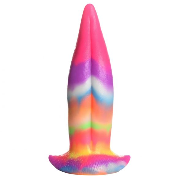 Creature Cocks Tongue - Gloeiende regenboog dildo - 21cm