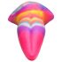 Creature Cocks Tongue - Gloeiende regenboog dildo - 21cm