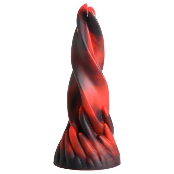 Helderrode Twist Dildo 19cm - Duivels Genot