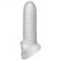 Fat Boy Micro Ribbed - penis sleeve (15cm) - melkachtig wit