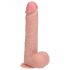 REALROCK - Zuignap stotende vibrator - Naturel (20,5 cm)