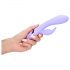 Loveline - Oplaadbare paarse konijntjesvibrator met clito-arm