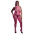 Ouch! - Glanzend open overall (roze) - XL-4XL