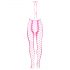 Ouch! - Glanzend open overall (roze) - XL-4XL