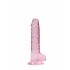 REALROCK - Realistische dildo roze transparant (17cm)