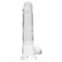 REALROCK - doorzichtige realistische dildo - helder (19cm)