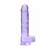 REALROCK - Transparante Realistische Dildo - Paars (22cm)