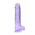 REALROCK - Transparante Realistische Dildo - Paars (22cm)