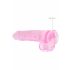 REALROCK - transparante realistische dildo - roze (22cm)