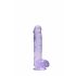 REALROCK - Transparante Realistische Dildo - Paars (15cm)