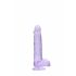 REALROCK - Transparante Realistische Dildo - Paars (15cm)