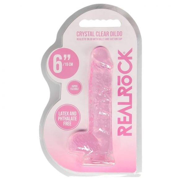 REALROCK - levensechte roze dildo, 15cm