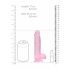 REALROCK - levensechte roze dildo, 15cm