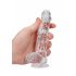 REALROCK - Realistische transparante dildo - kristalhelder (15cm)