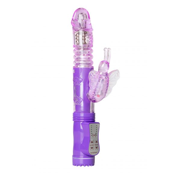 Easytoys Butterfly - roterende, stotende vibrator (paars)