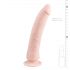 Easytoys - zuignap 100% siliconen dildo (21cm) - naturel