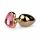 Easytoys Metalen Anal Plug Nr.3 - goud-roze (2,5 cm)