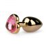 Easytoys Metalen Anal Plug Nr.3 - goud-roze (2,5 cm)