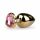 Easytoys Metalen Anale Plug No.8 - Hartvormige Basis - Goud-Roze (3,5 cm)