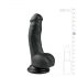 Easytoys - zuignap dildo met ballen (15cm) - zwart