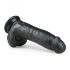 Easytoys - zwarte herendildo met zuignap (20cm)