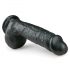 Easytoys - Zuignap dildo met ballen (22,5cm) - zwart